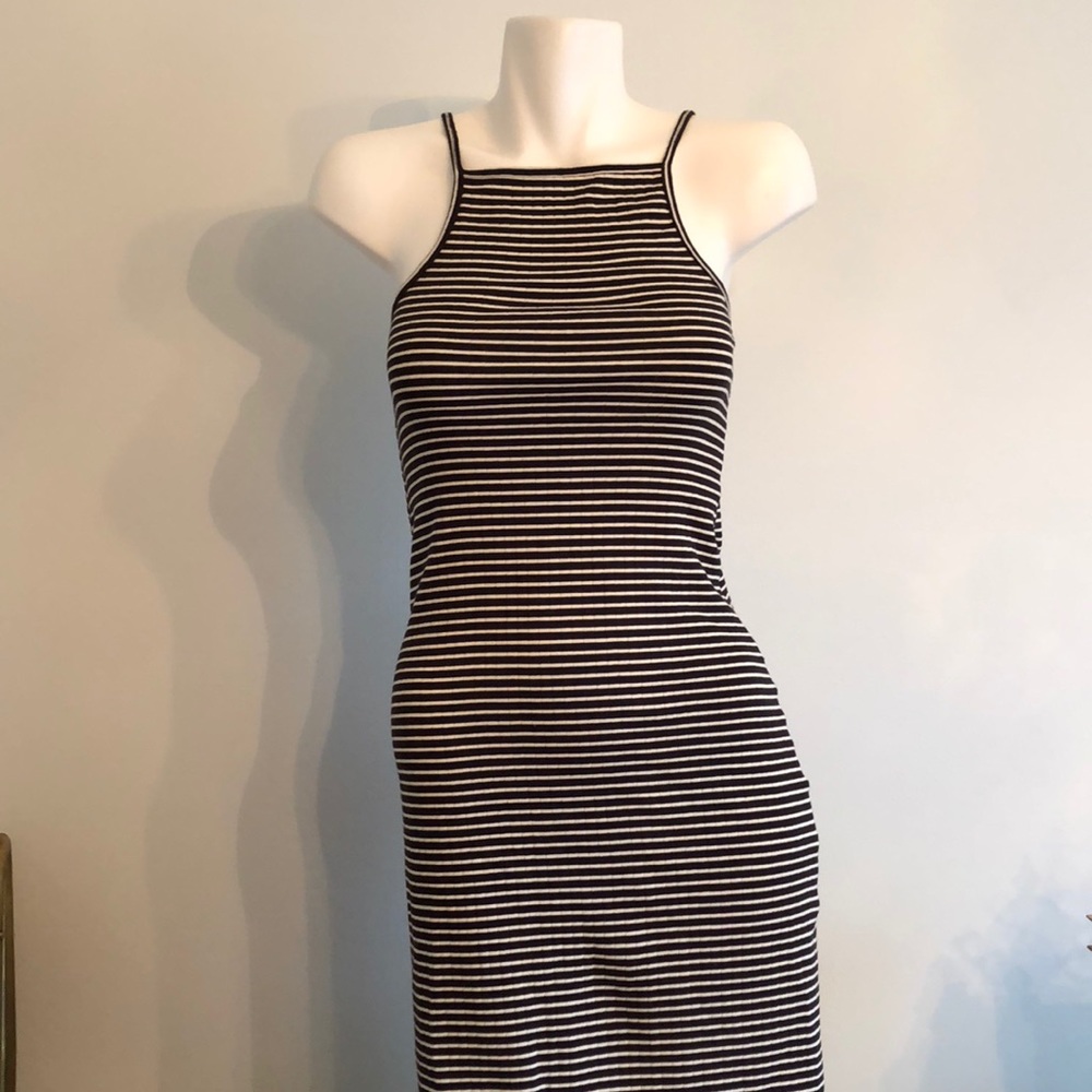 American apparel striped midi dress